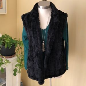 Luxurious bloomindales rabbit fur vest